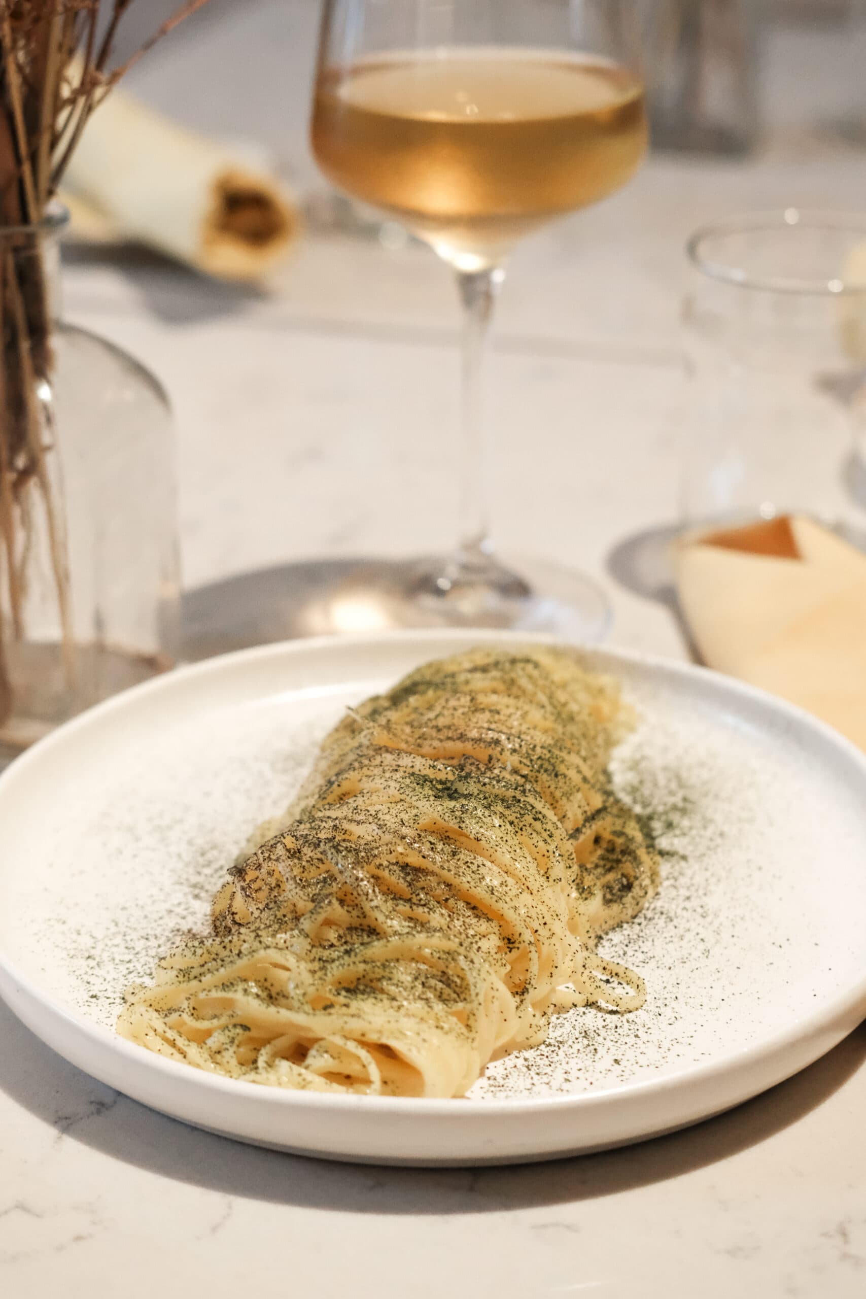 A freshly prepared dish at the bistrot