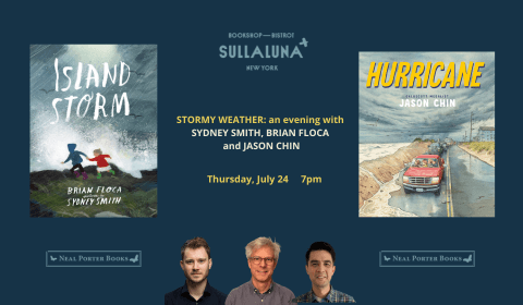 Sydney Smith, Brian Floca and Jason Chin event artwork